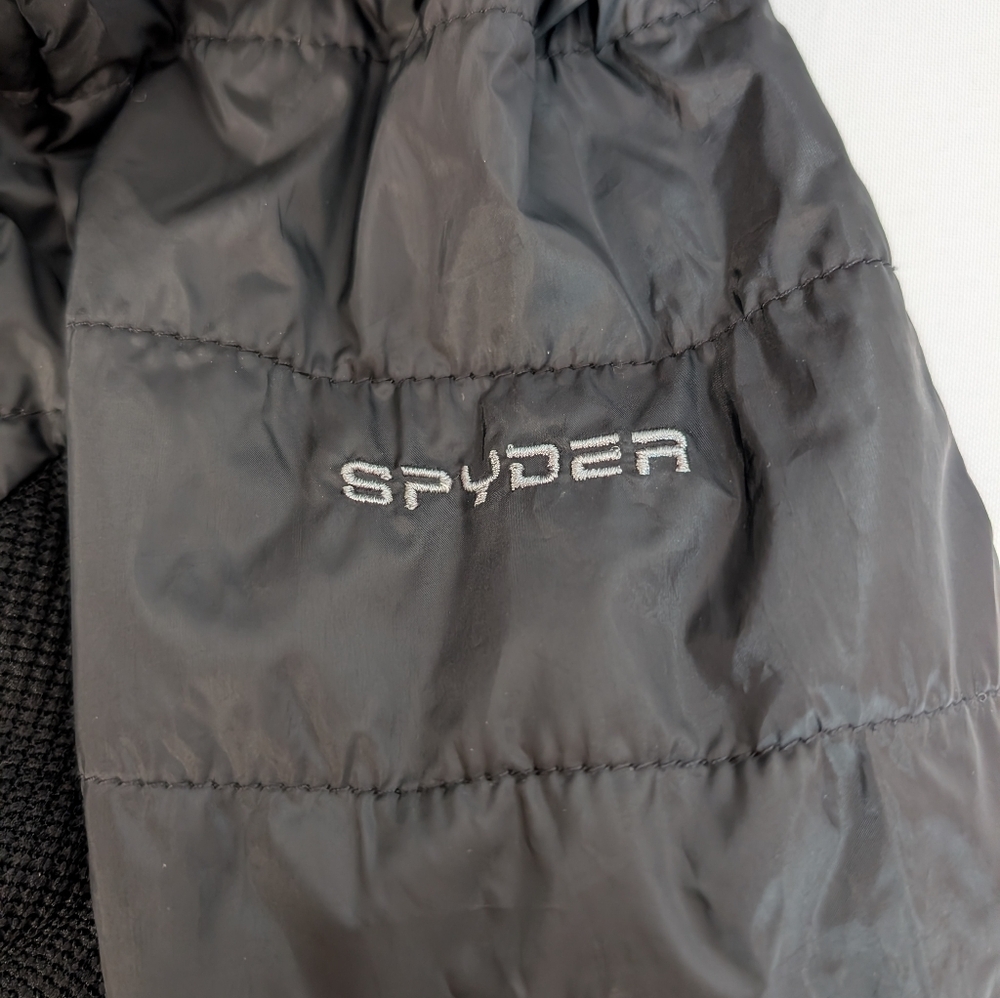 Spyder Therma Web Quilted Black Hooded Jacket Women Large - Picture 4 of 12